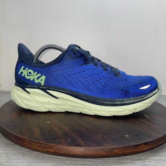 Hoka One One Clifton 8 Shoes Blue Mesh Running Walking Sneakers Men’s Size 10 D main image 12